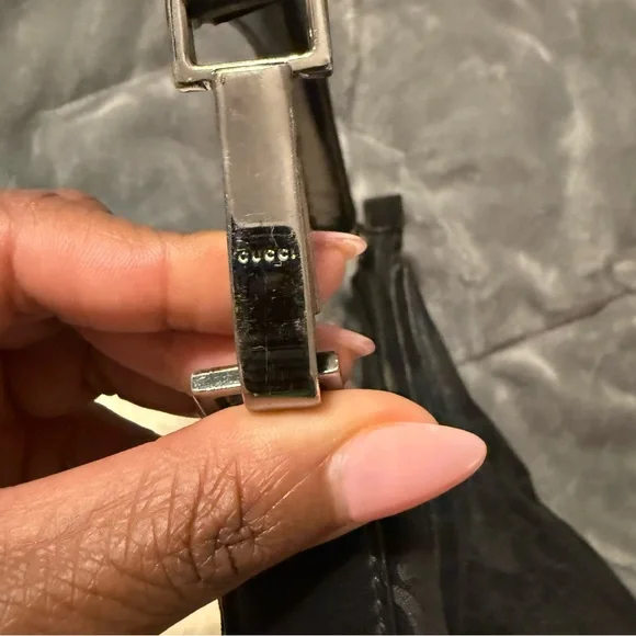 Gucci Black GG Monogram Shoulder Hobo Bag - Picture 3 of 13